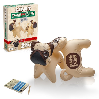 Giant Pass the Pugs inflatable dice game