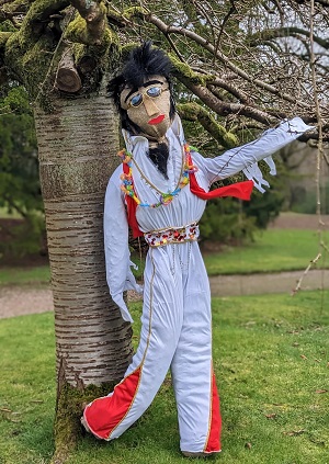 Elvis The King of Rock N Roll in the gardens at Tatton