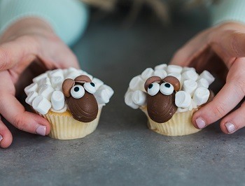 Sheep cup cake hack by Casey Major Bunce