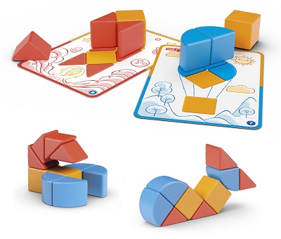 Cards and Models from GeoMag's Magicube Shapes building blocks set
