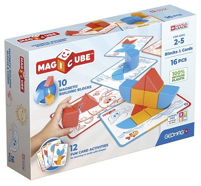 Magicube Blocks and Cards 16pc, Box view | Geomag building block toy
