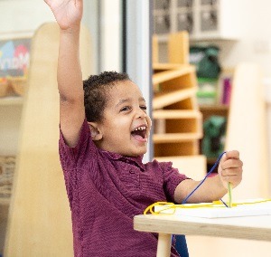 Happy boy at Altrincham Prep, modern days