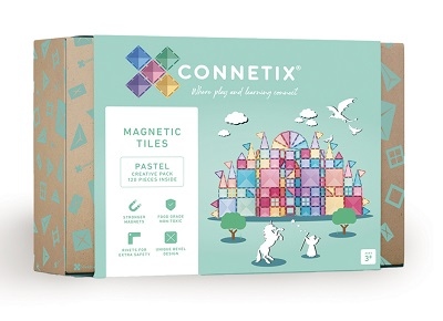CONNETIX 120 Pastel Magnetic Tiles Creative Pack box