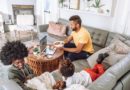 Family enjoying their new flat