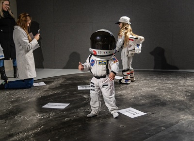 Kids in the space suits on the moon surface | Apollo mission experience