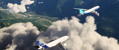 flight simulator, image from the screen