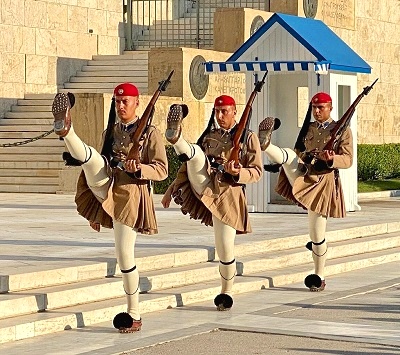 The Changing of the Guard at the Hellenic Parliament, Syntagma Square, Athens | photo by Alena Chalmovska