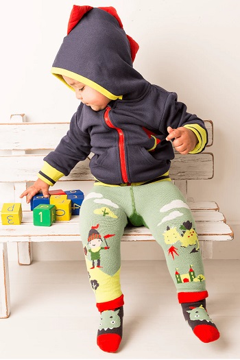 Teddy the Dragon outfit by Blase & Rose - hoodie, leggings, socks