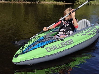 Along the river on Kayak