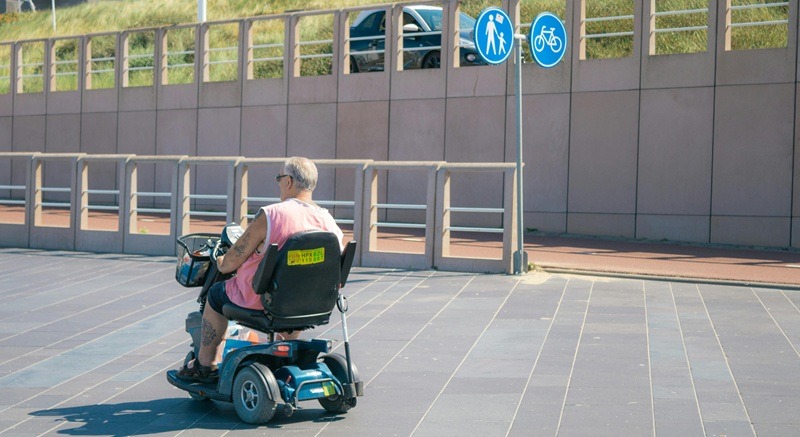 Man on a mobility Scooter. Pexel