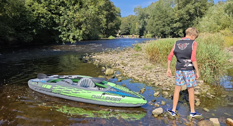 Kayak on the river. Summer-2025