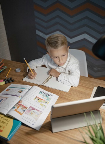 Boy self-studying at home | Photo by Tima Miroshnichenko, pexels