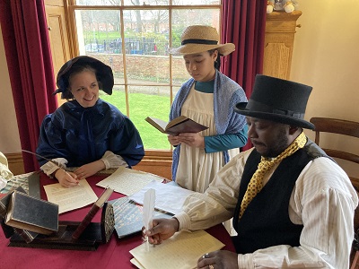 Dressing up and roleplaying at Elizabeth Gaskell's House