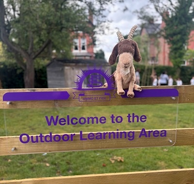 Gates to a new outdoor learning area at The Forest Preparatory, Timperley