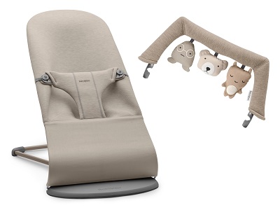 Competition Prize: Bouncer Bliss 3D in Jersey Sand Grey and Toy Bar in Neutral