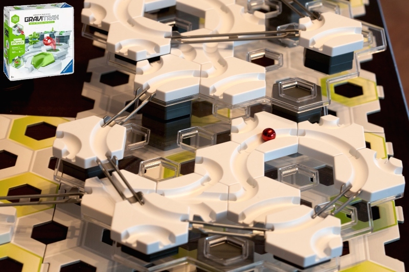 GraviTrax bounce starter set and a box