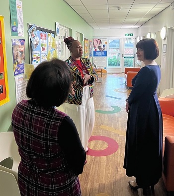 Bridget Phillipson on a tour around Longsight Community Primary School