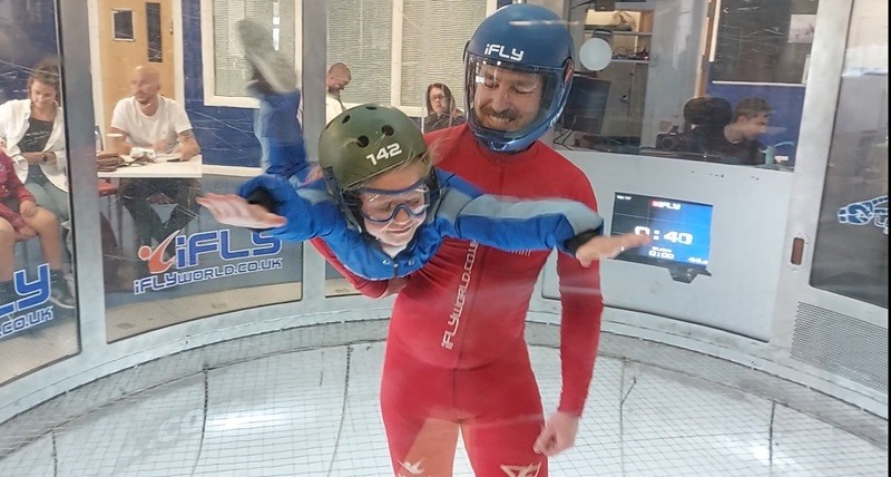 Ella at iFly attraction
