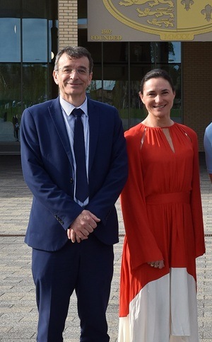 Jason Slack and Dame Sarah