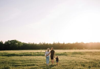 Family enjoying time out in the country