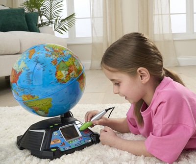Girl with LeapFrog® Magic Adventures™ Globe