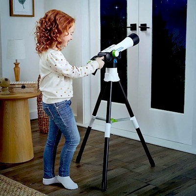 Girl with LeapFrog® Magic Adventures™ Telescope