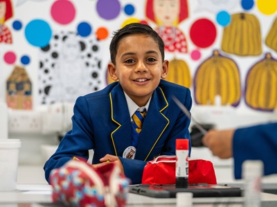 LBHS | Boy at the art and craft class