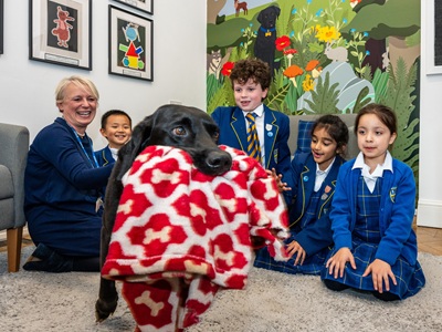 LBHS | Group of students with a school pet