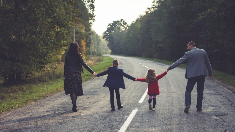 Family on the road