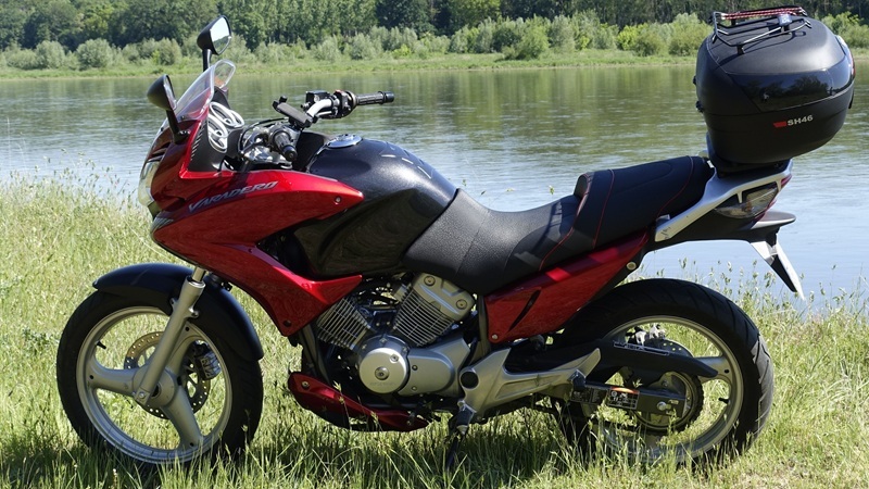 Motorbike near the river