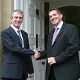 Pat Barrett (Left) hands over the reins to new Head Paul Berry