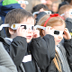 Junior children at SGS are watching solar eclipse.