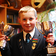 MGS pupil Sam Fitzsimons with his awards