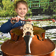 Olivia MacKenzie with her double bass