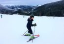 Boy on ski slope at Donovaly ski resort