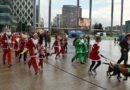 Santas running through MediaCityUK | Jingle Bee Jog, Manchester