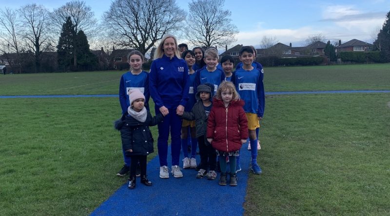 Well Green Primary pupils testing new activity track.