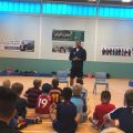 Wes Brown at summer football camp at Wilmslow Prep School