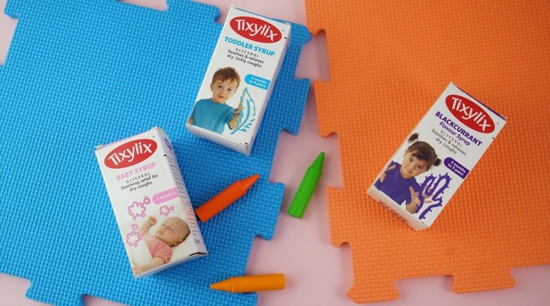 Tixylix syrup and crayons on activity mats