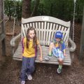 Kids on a swing at Sir Harold Hillier Gardens