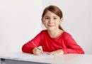 A girl at Kumon centre