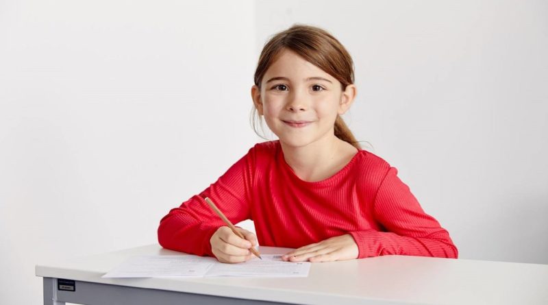 A girl at Kumon centre