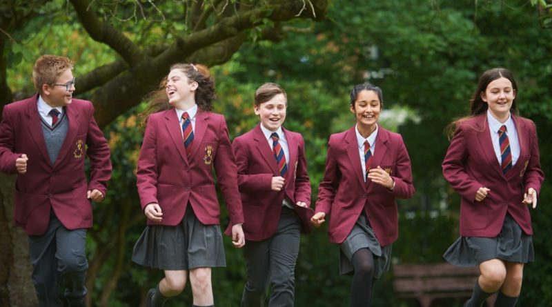 Students in school uniform