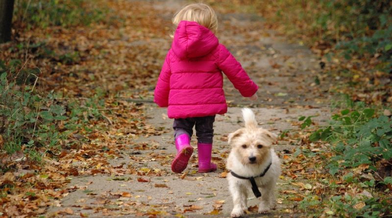 Girl with a dog