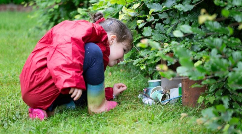 Bowdon school's girl exploring nature