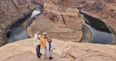 Mother and children in Vegas