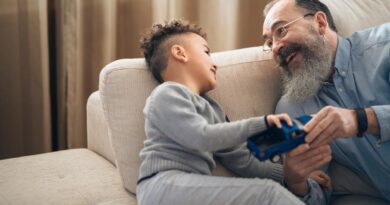 A boy with his grandfather