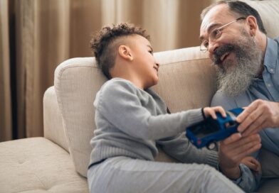 A boy with his grandfather