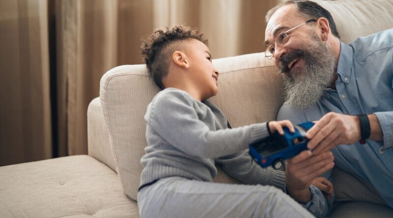 A boy with his grandfather