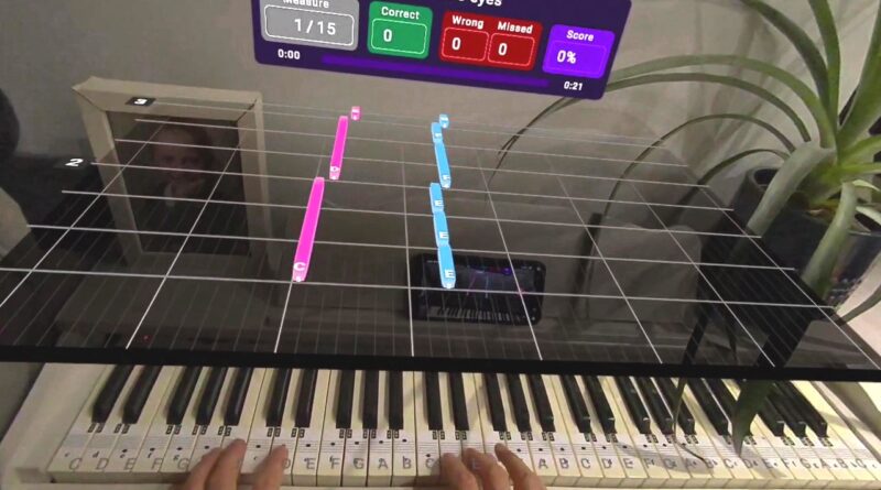 Using Virtual Reality in combination with real piano